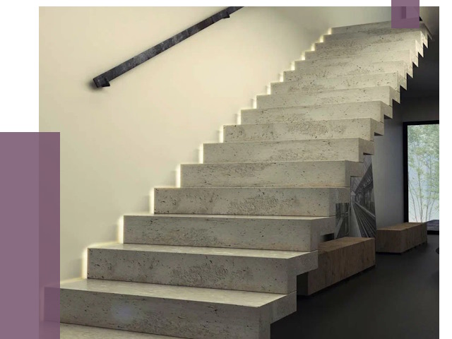 Облицовка бетонных лестниц в Белорецке от 4562 руб/м2 