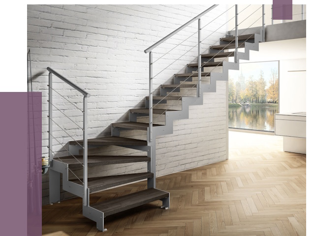 Г-образные лестницы под ключ в Белорецке от 36747 руб. | ПРОЛЁТ-Блр