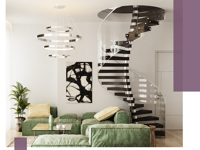 Лестницы для двухуровневой квартиры в Белорецке — изготовление и монтаж