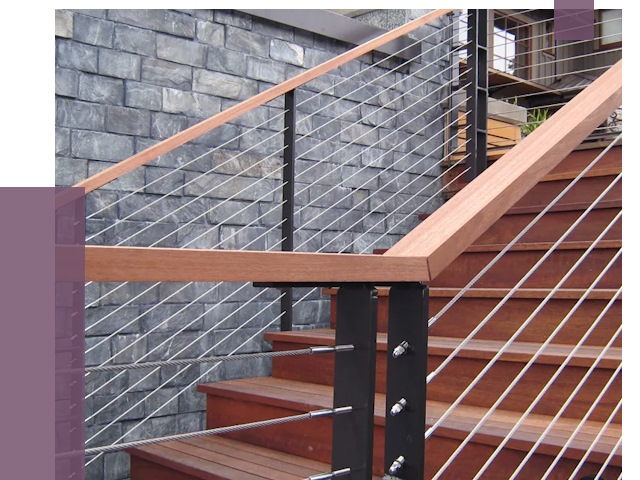 Тросовые перила под ключ в Белорецке от 7704 руб.