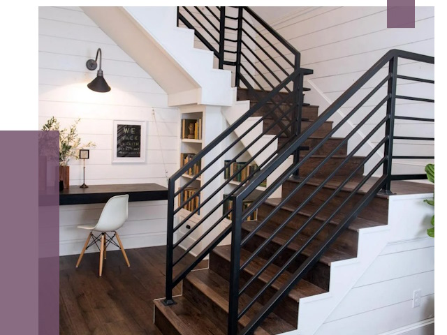 Перила для лестницы в доме в Белорецке от 7349 руб. — ПРОЛЁТ-Блр