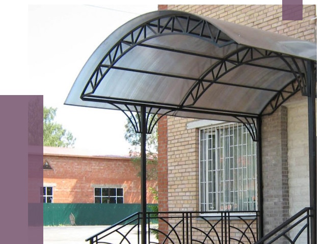 Металлические навесы и козырьки в Белорецке от 12671 руб.