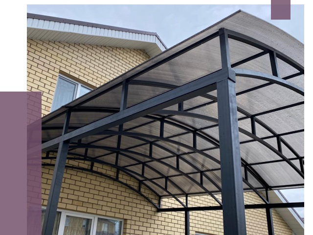 Монтаж козырьков в Белорецке от 11404 руб. | ПРОЛЁТ-Блр