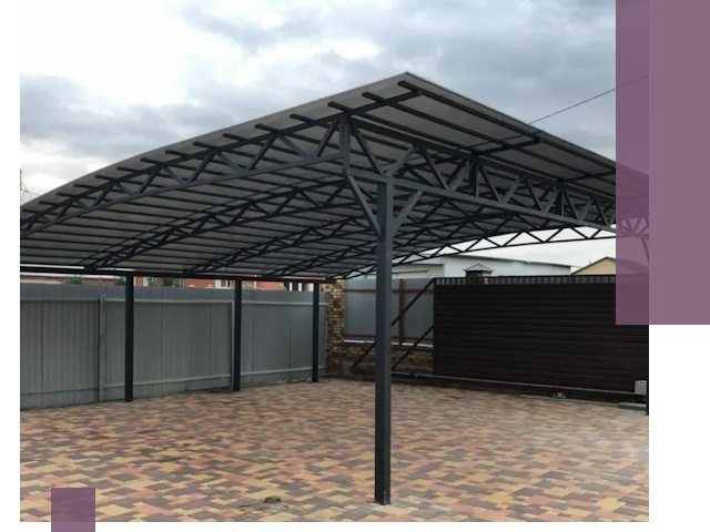 Недорогие навесы под ключ в Белорецке — изготовление и монтаж