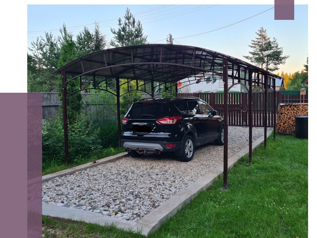 Навесы для автомобиля в Белорецке от 13026 руб.  | ПРОЛЁТ-Блр