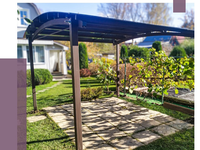 Навесы для дачи в Белорецке от 12621 руб. под ключ — ПРОЛЁТ-Блр