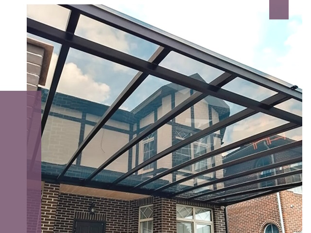 Навесы из поликарбоната в Белорецке от 8535 руб. под ключ — ПРОЛЁТ-Блр