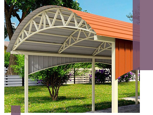 Навесы из профнастила под ключ в Белорецке — установка и монтаж