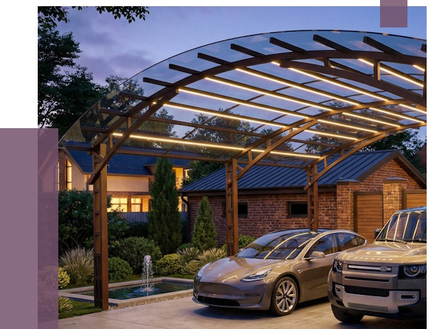 Металлические навесы в Белорецке от 12570 руб. под ключ — ПРОЛЁТ-Блр