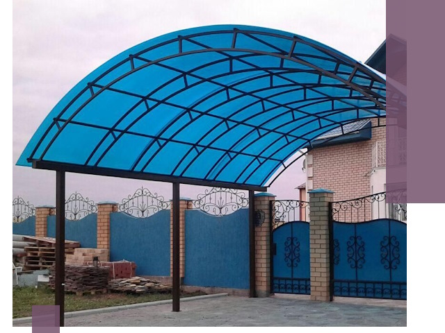 Арочные навесы под ключ в Белорецке — изготовление и монтаж