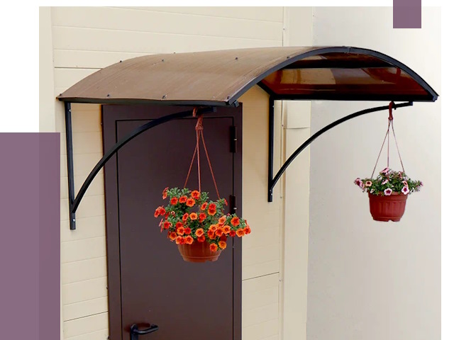 Козырьки над входом в Белорецке от 14699 руб.  | ПРОЛЁТ-Блр