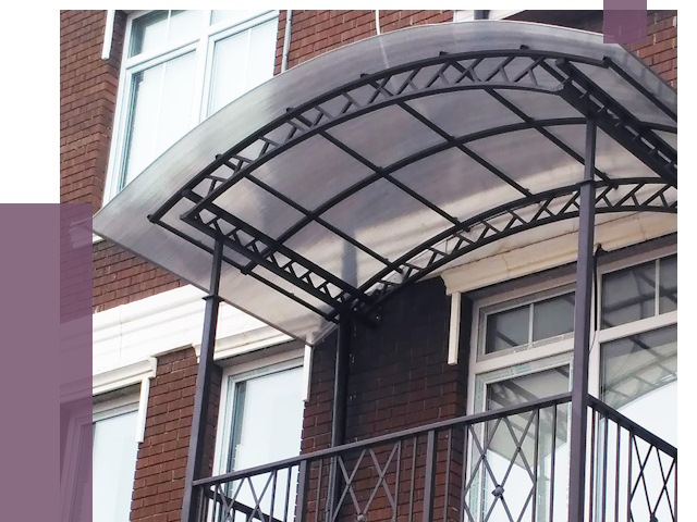 Козырьки над балконом в Белорецке от 8566 руб.  | ПРОЛЁТ-Блр