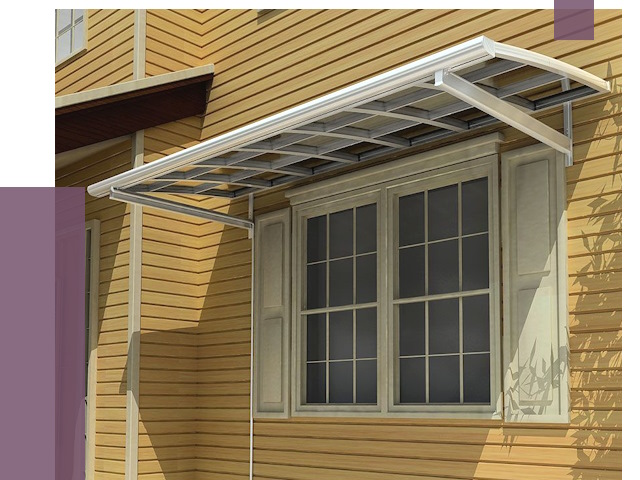 Козырьки над окнами в Белорецке от 7552 руб. — монтаж, покупки | ПРОЛЁТ-Блр