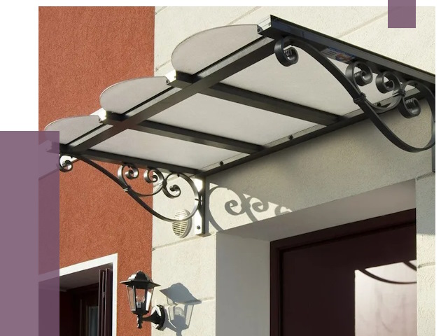 Односкатные козырьки в Белорецке от 8312 руб.  | ПРОЛЁТ-Блр