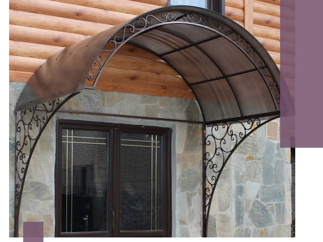 Арочные козырьки под ключ в Белорецке: изготовление и монтаж